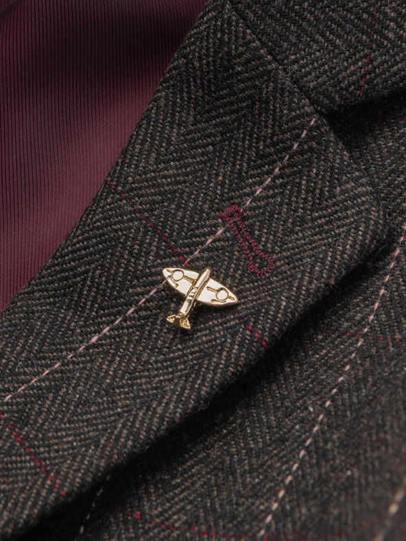 Ombre Clothing Ozdobná kovová spona na šaty malá rovina zlatá Ombre Clothing