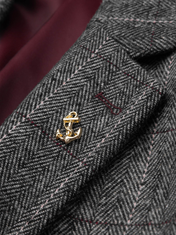 Ombre Clothing Ozdobná kovová oděvní spona zlatá Ombre Clothing