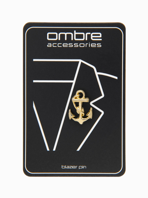 Ombre Clothing Ozdobná kovová oděvní spona zlatá Ombre Clothing