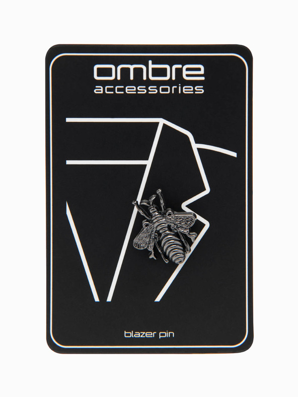 Ombre Clothing Ozdobný kovový včelí špendlík šedá Ombre Clothing