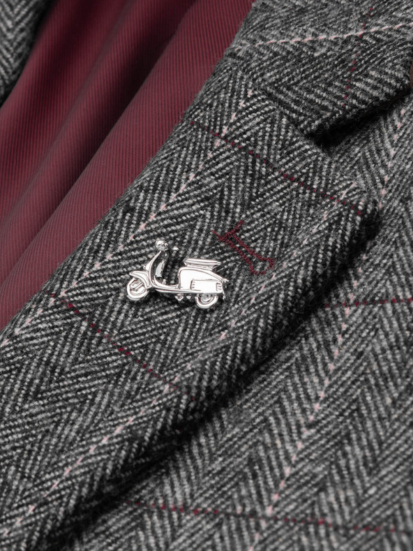 Ombre Clothing Ozdobný kovový koloběžkový kolíček na šaty stříbrná Ombre Clothing