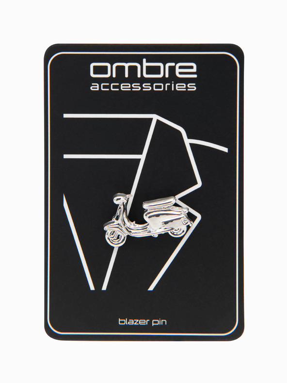 Ombre Clothing Ozdobný kovový koloběžkový kolíček na šaty stříbrná Ombre Clothing