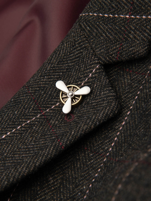 Ombre Clothing Kovová ozdobná oděvní vrtule krémová Ombre Clothing