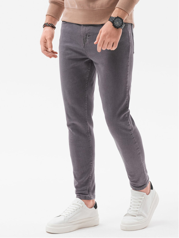 Ombre Clothing Tmavě šedé pánské džíny Ombre Clothing P1058