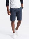 Ombre Clothing Pánské pletené tepláky Ottoman - tmavě modré V1 OM-SRSK-0150 Ombre Clothing