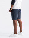 Ombre Clothing Pánské pletené tepláky Ottoman - tmavě modré V1 OM-SRSK-0150 Ombre Clothing