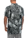 Ombre Clothing Pánské viskózové vzorované tričko s krátkým rukávem OM-SHPS-0113 Ombre Clothing černá