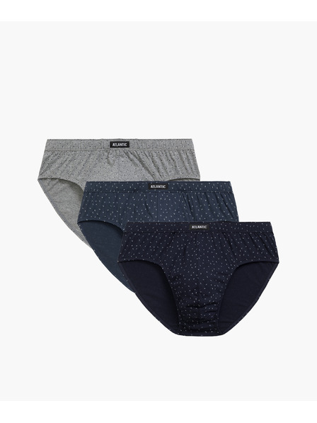 Atlantic Pánské klasické slipy ATLANTIC 3Pack - vícebarevné Velikost: