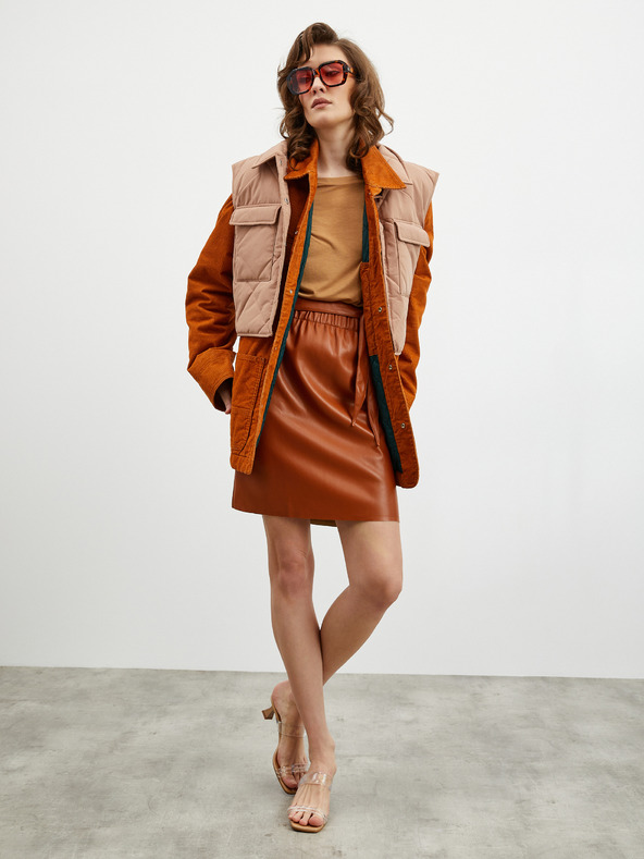 ZOOT.lab Béžové dámské volné basic tričko s tříčtvrtečním rukávem ZOOT.lab Leticia