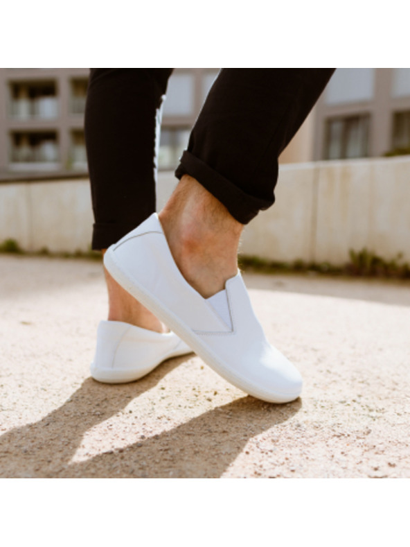 Vasky Dámské kožené barefoot bílé Vasky Barefoot Lerry