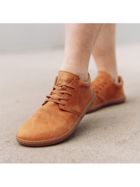 Vasky Dámské kožené barefoot světle hnědé Vasky Terry Caramel