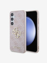 Guess Guess PU 4G Metal Logo Zadní Kryt pro Samsung Galaxy S24 Pink