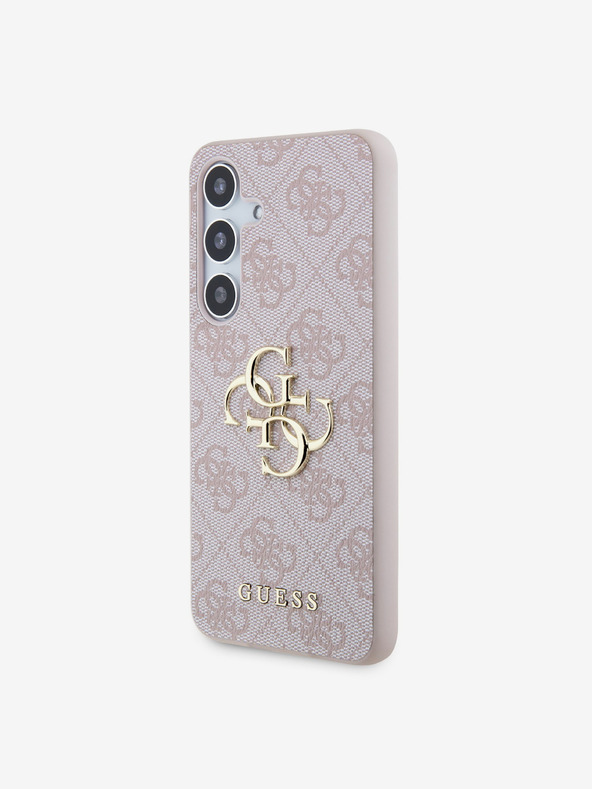 Guess Guess PU 4G Metal Logo Zadní Kryt pro Samsung Galaxy S24 Pink