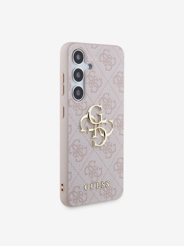 Guess Guess PU 4G Metal Logo Zadní Kryt pro Samsung Galaxy S24 Pink