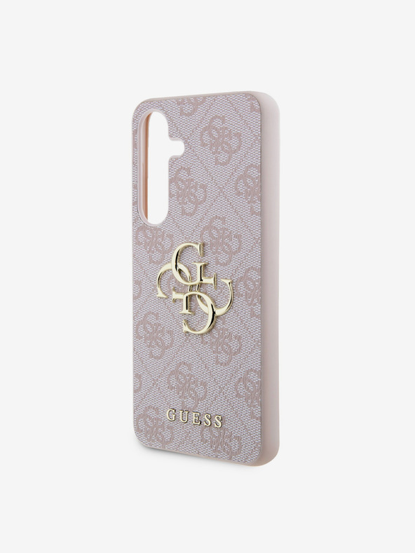 Guess Guess PU 4G Metal Logo Zadní Kryt pro Samsung Galaxy S24 Pink