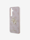 Guess Guess PU 4G Metal Logo Zadní Kryt pro Samsung Galaxy S24 Pink