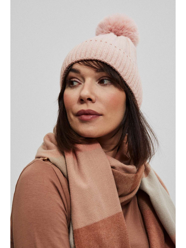 Moodo Světle růžová dámská čepice Moodo