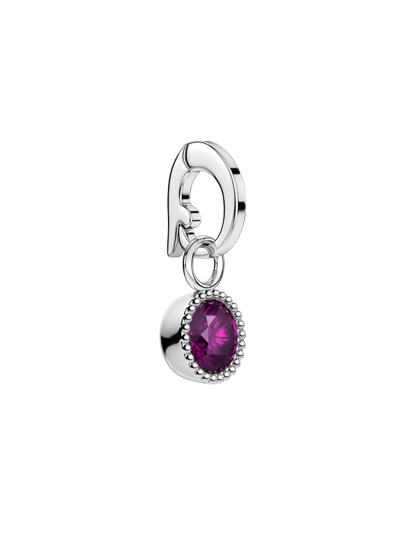 Rosefield Rosefield přívěsek stříbrné barvy Birthstone February color