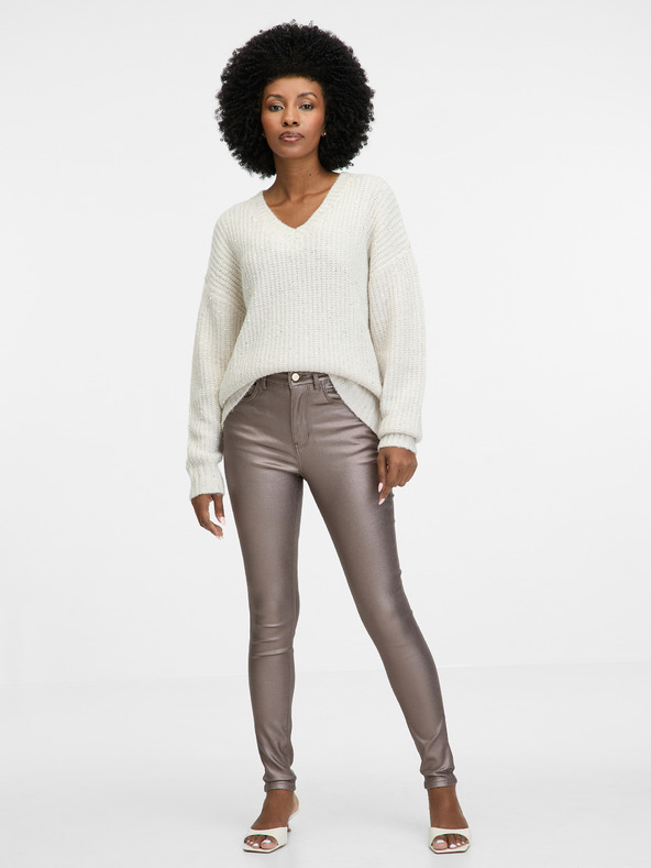 Orsay Béžové dámské skinny fit džíny ORSAY