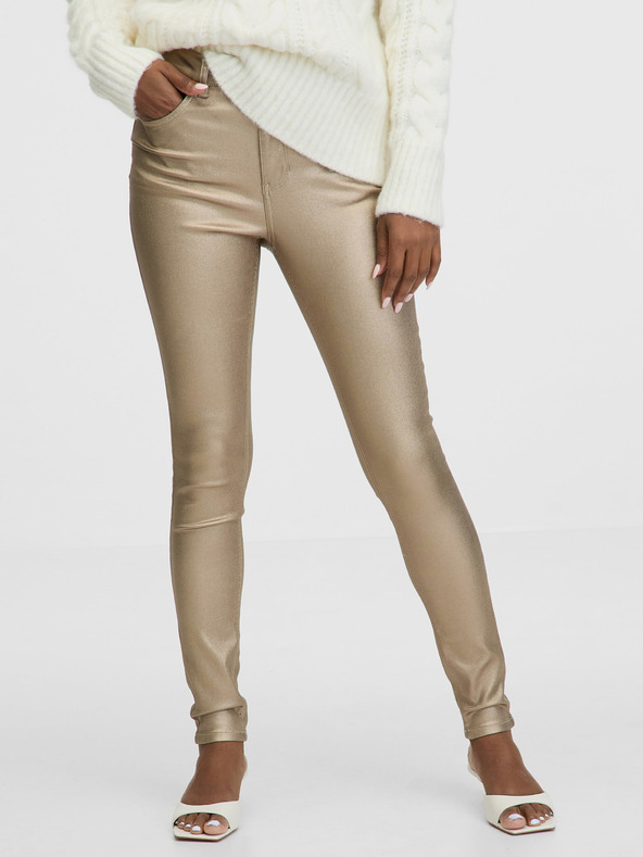 Orsay Zlaté dámské skinny fit džíny ORSAY