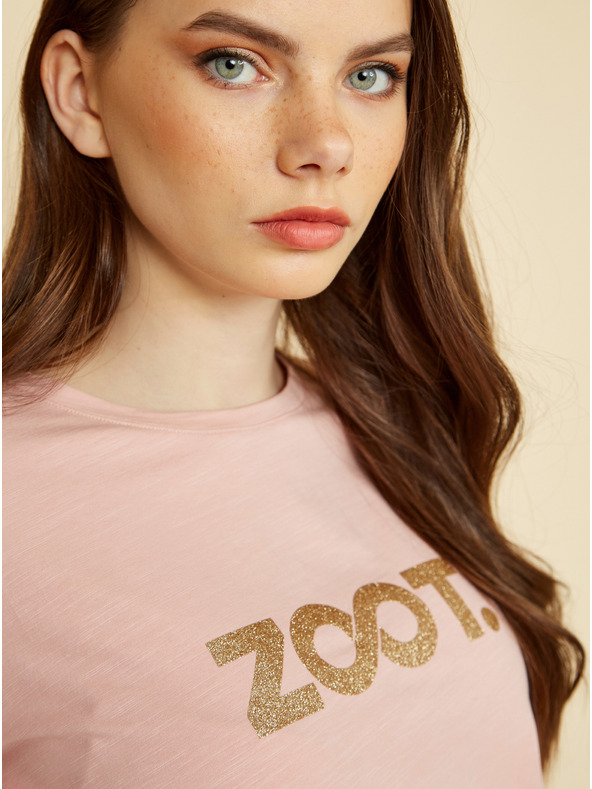 ZOOT.lab Světle růžové dámské tričko s potiskem ZOOT.lab Lucy