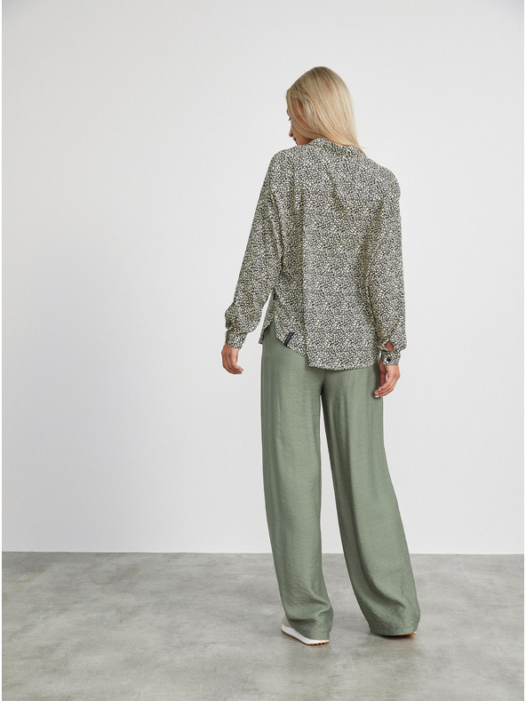 ZOOT.lab Černo-krémová dámská vzorovaná volná košile METROOPOLIS by ZOOT.lab Ingrid