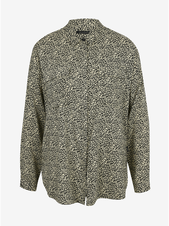 ZOOT.lab Černo-krémová dámská vzorovaná volná košile METROOPOLIS by ZOOT.lab Ingrid