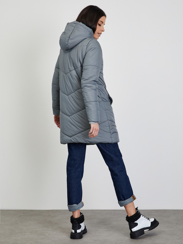 ZOOT.lab Šedý dámský prošívaný kabát ZOOT.lab