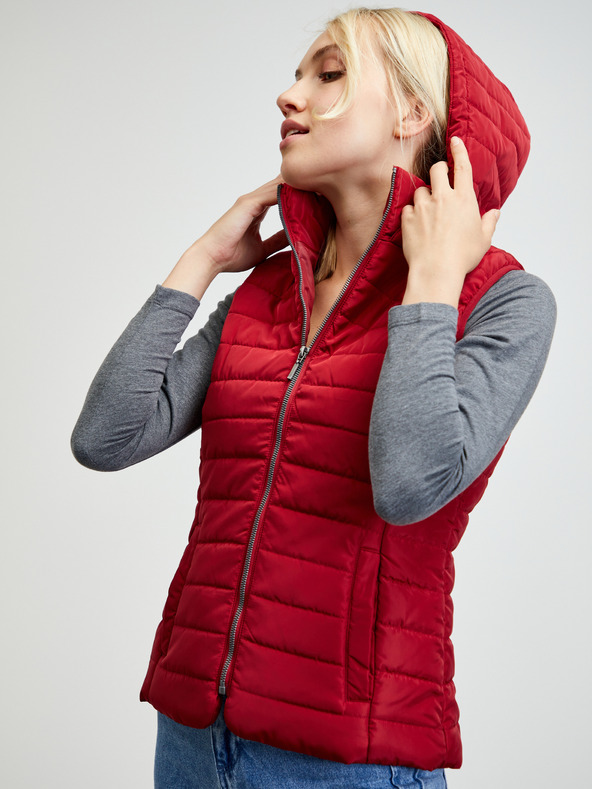 ZOOT.lab Červená dámská prošívaná vesta ZOOT.lab