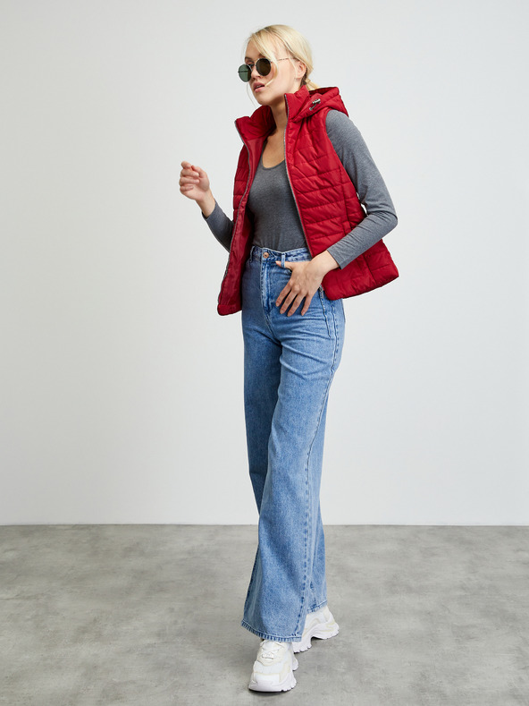 ZOOT.lab Červená dámská prošívaná vesta ZOOT.lab