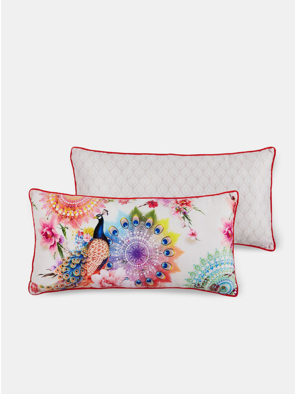 Home 60 x 30 cm - Krémový vzorovaný oboustranný polštář s výplní Hip Bedding Bengta