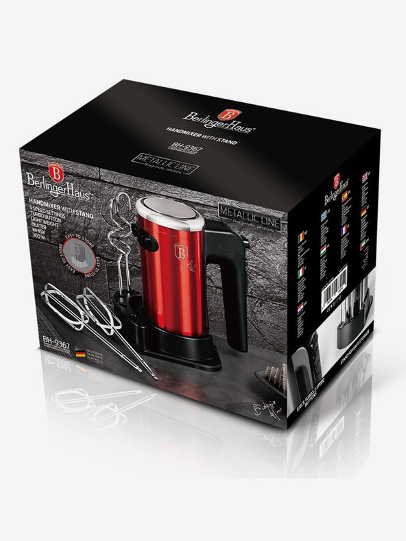 Berlingerhaus Mixér ruční šlehač s příslušenstvím 300 W BERLINGERHAUS Burgundy Metallic Line