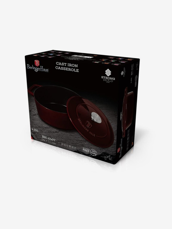 Berlingerhaus Pekáč litinový s poklicí 24 cm Burgundy Line BERLINGERHAUS