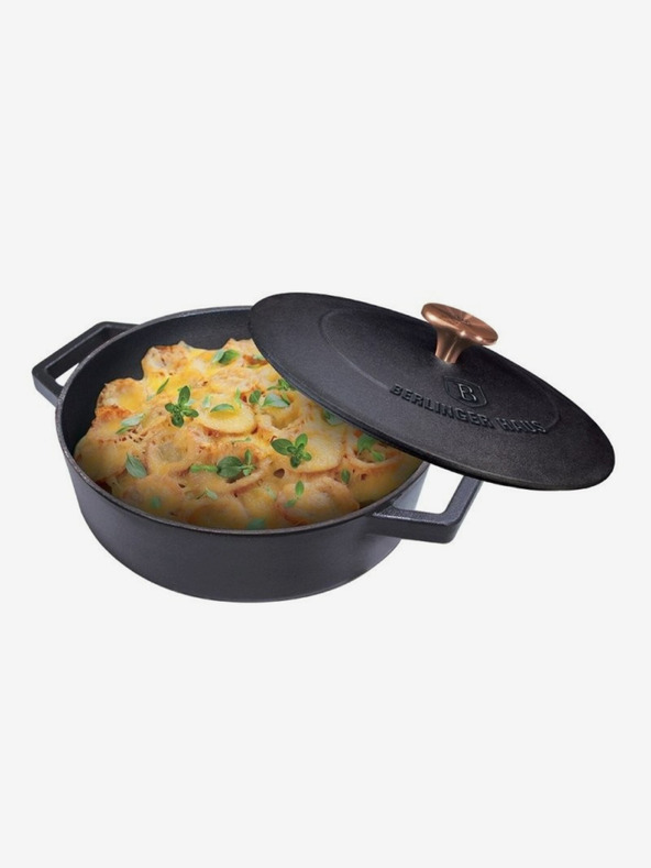Berlingerhaus Litinový pekáč s poklicí 26 cm BERLINGERHAUS Black Rose Collection