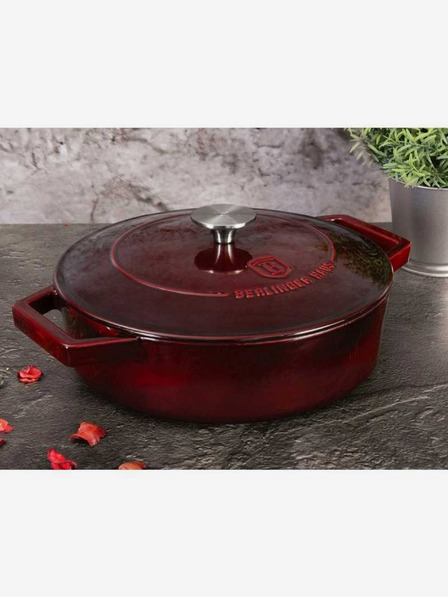 Berlingerhaus Pekáč litinový s poklicí 26 cm Burgundy Line BERLINGERHAUS