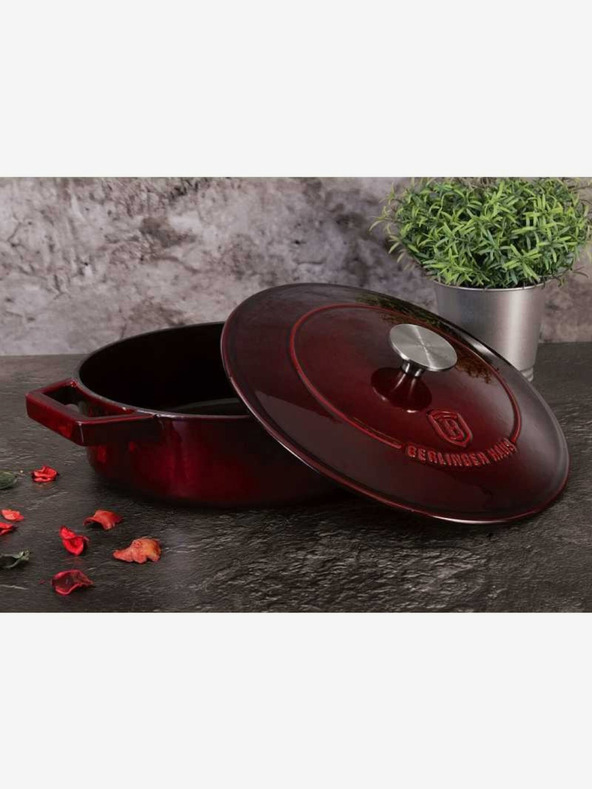 Berlingerhaus Pekáč litinový s poklicí 26 cm Burgundy Line BERLINGERHAUS