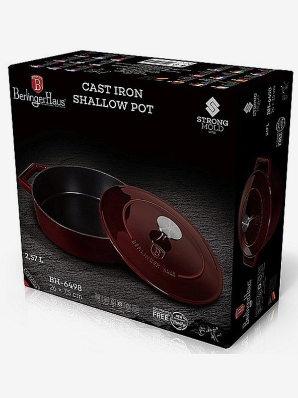 Berlingerhaus Pekáč litinový s poklicí 26 cm Burgundy Line BERLINGERHAUS