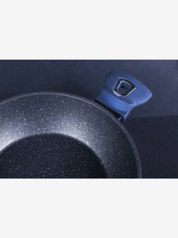 Berlingerhaus Pekáč kulatý s mramorovým povrchem a poklicí 24 cm BERLINGERHAUS Metallic Line Aquamarine Edition