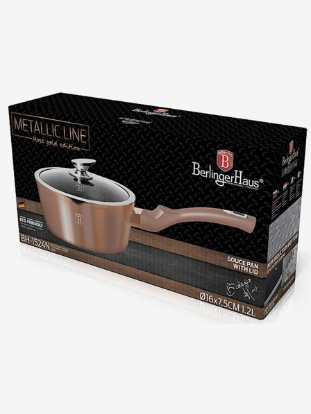 Berlingerhaus Rendlík s poklicí s mramorovým povrchem 16 cm Rosegold Metallic Line BERLINGERHAUS