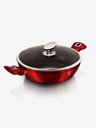 Berlingerhaus Kulatý pekáč s mramorovým povrchem a poklicí 24 cm BERLINGERHAUS Burgundy Metallic Line