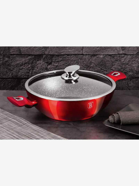 Berlingerhaus Wok s poklicí 30 cm Burgundy Edition BERLINGERHAUS