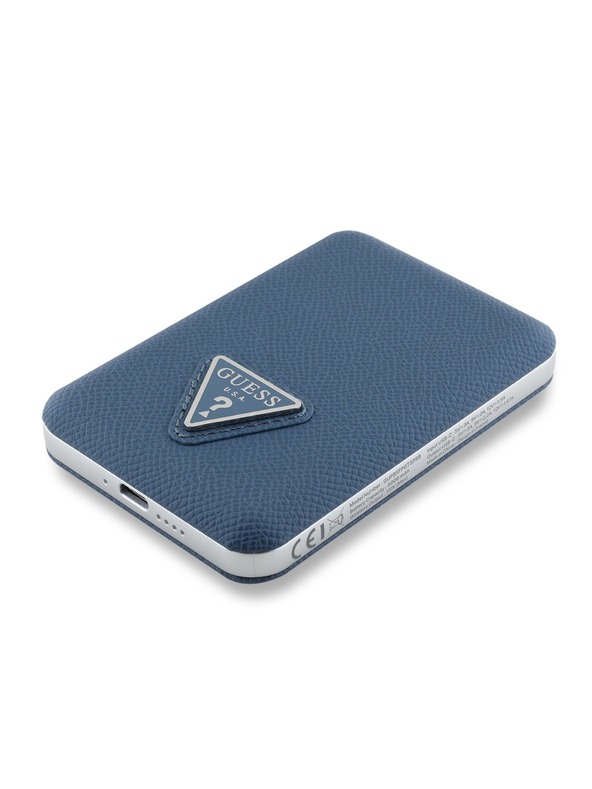 Guess Guess PU Grained Triangle Logo MagSafe Powerbanka 5000mAh Blue