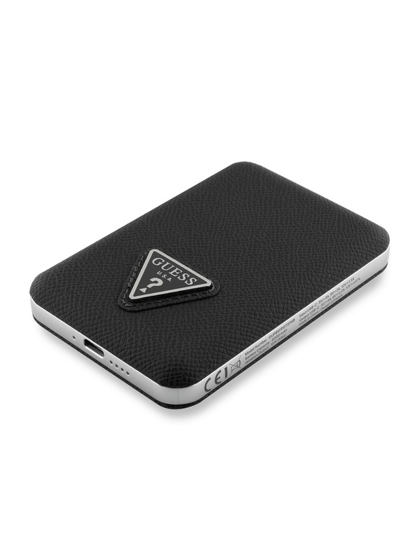 Guess Guess PU Grained Triangle Logo MagSafe Powerbanka 5000mAh Black