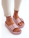 BIG STAR SHOES Dámské pěnové na platformě s přezkou Big Star růžová