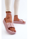BIG STAR SHOES Dámské pěnové na platformě s přezkou Big Star růžová