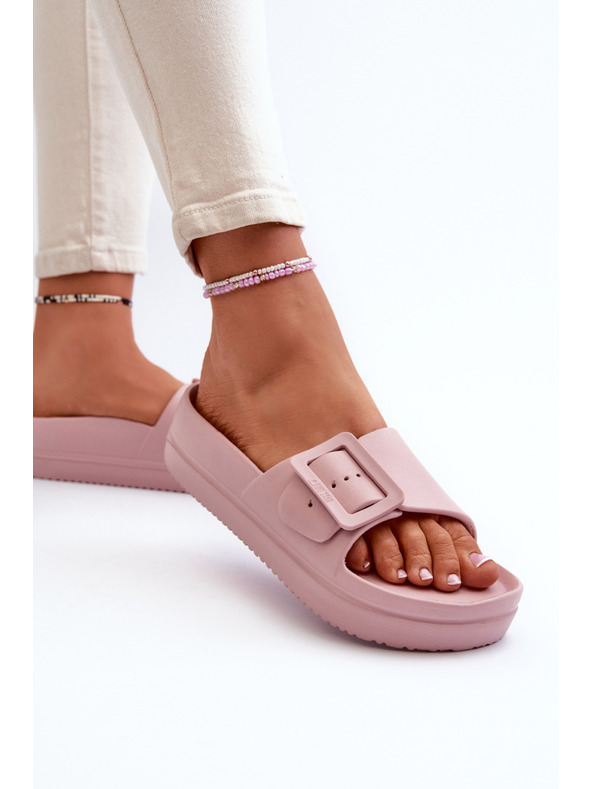 BIG STAR SHOES Dámské pěnové na platformě s přezkou Big Star růžová