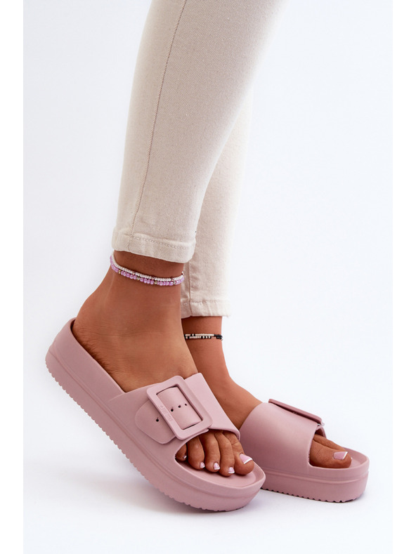 BIG STAR SHOES Dámské pěnové na platformě s přezkou Big Star růžová