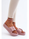 BIG STAR SHOES Dámské pěnové na platformě s přezkou Big Star růžová