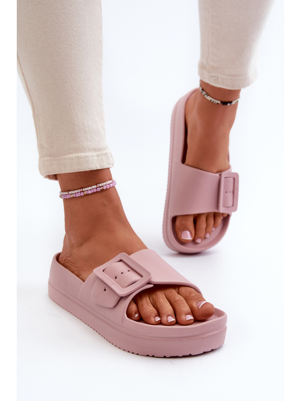 BIG STAR SHOES Dámské pěnové na platformě s přezkou Big Star růžová