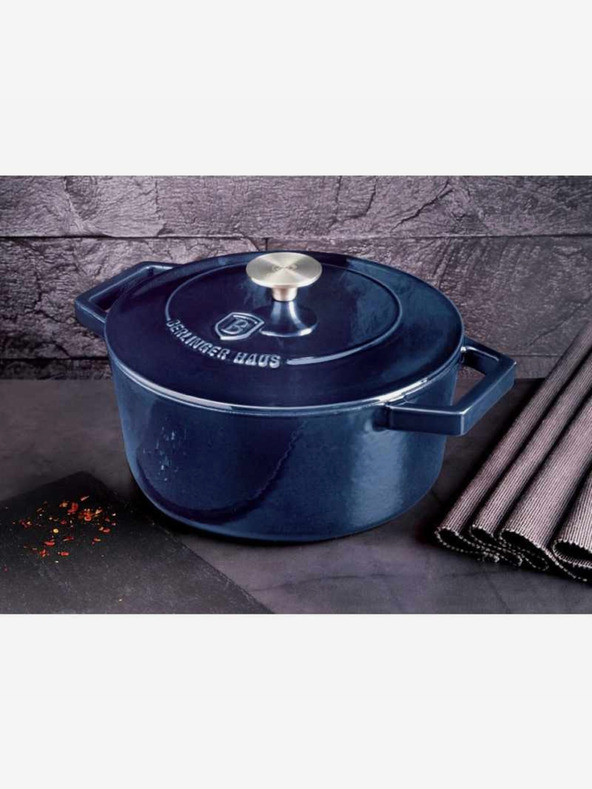 Berlingerhaus Litinový pekáč s poklicí BERLINGERHAUS Aquamarine Metallic Line (20 cm)